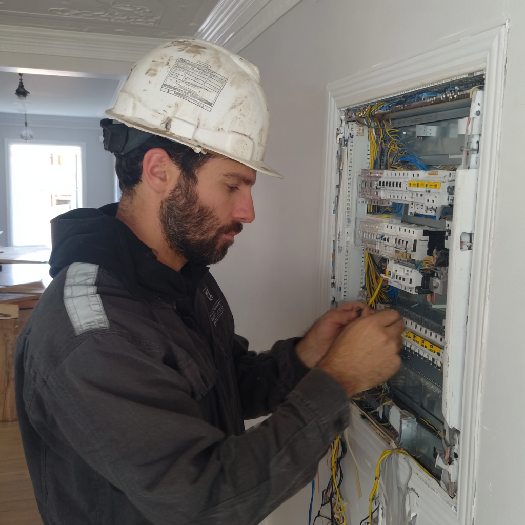 Outdoor security lighting and indoor LED fixture installation for residential properties